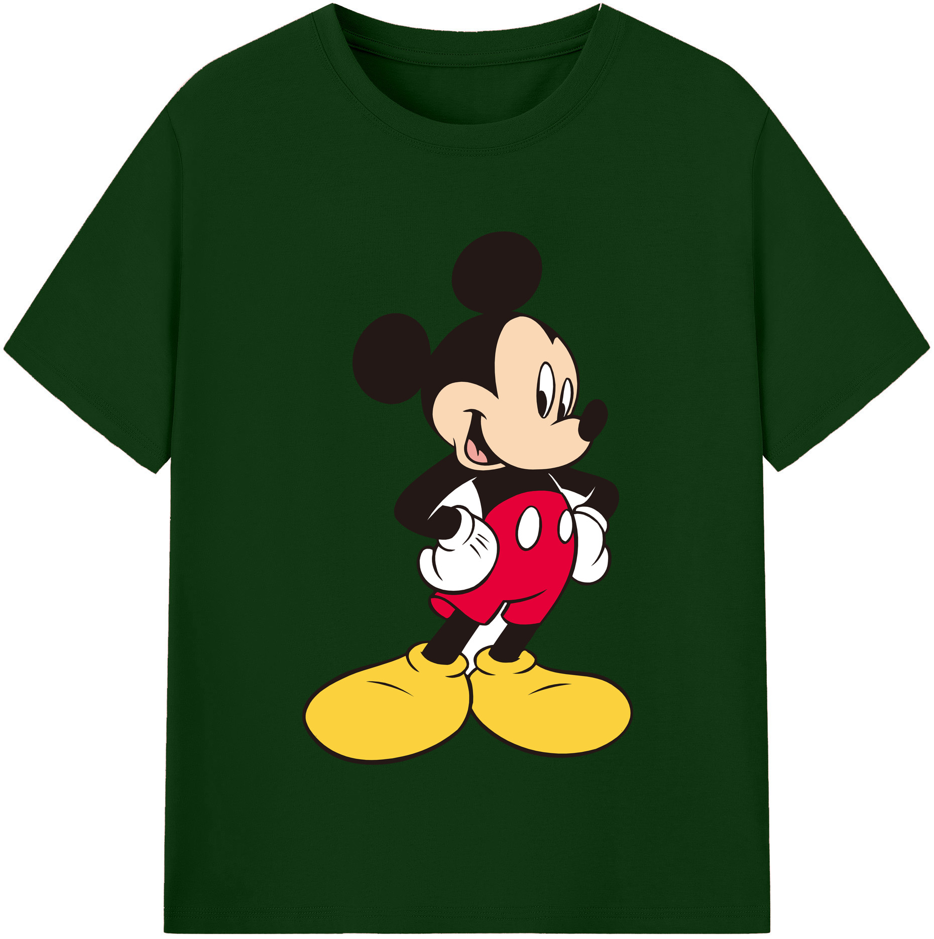 （画像用） ミッキーマウス Mickey Mouse 綿100％半袖Tシャツ（フロントプリント）